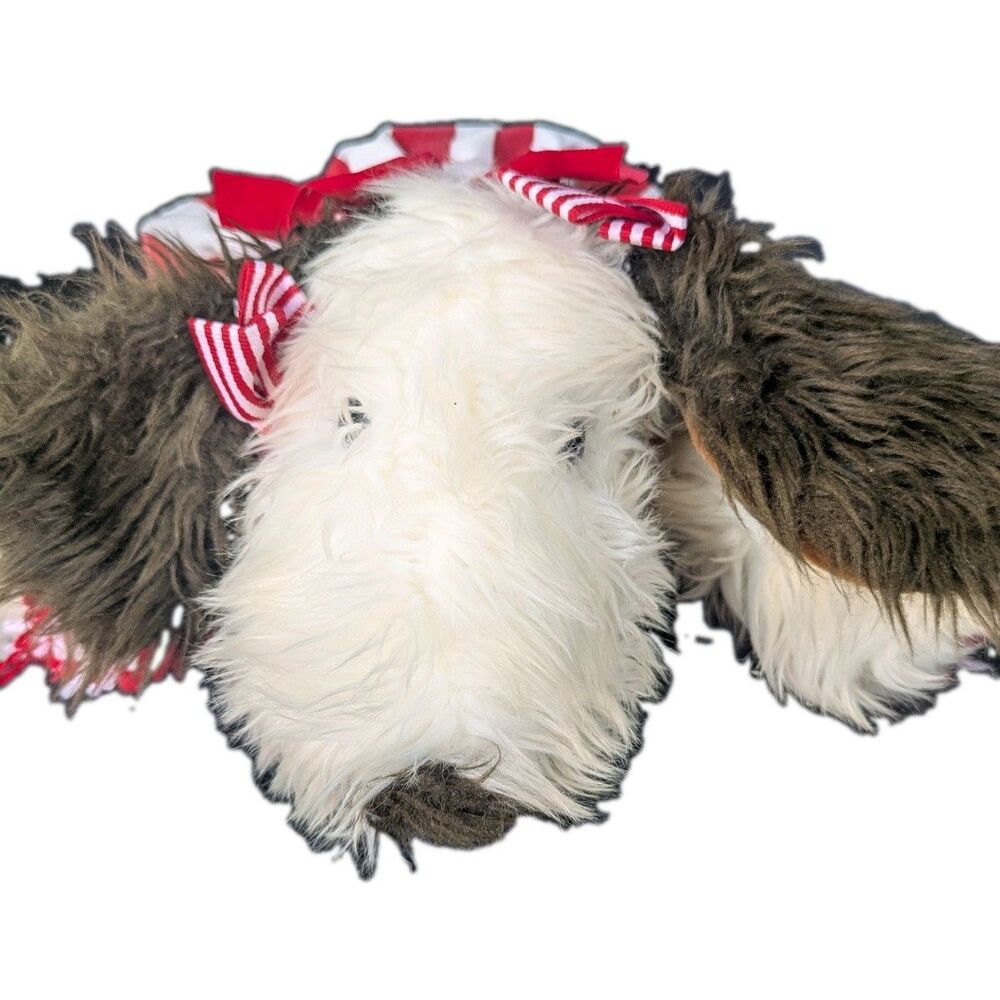 Vintage Build a Bear Shaggy Dog with Cheerleader costume
